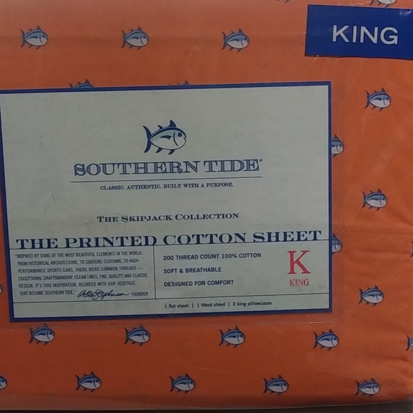 New Southern Tide King size sheet set SkipJack - Picture 4 of 4